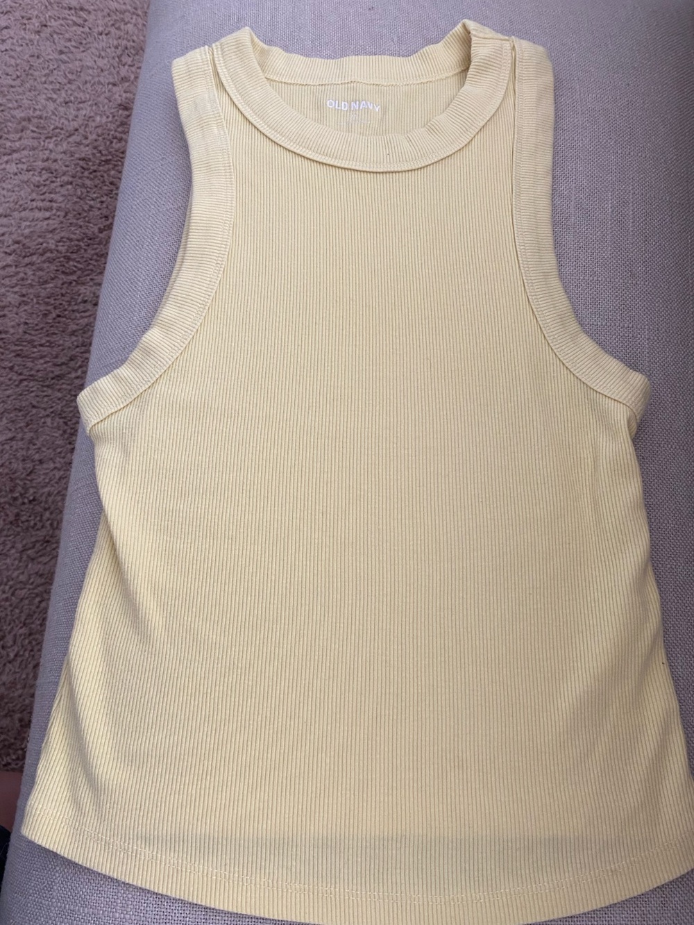 Old Navy Butter Yellow Ribbed Tank